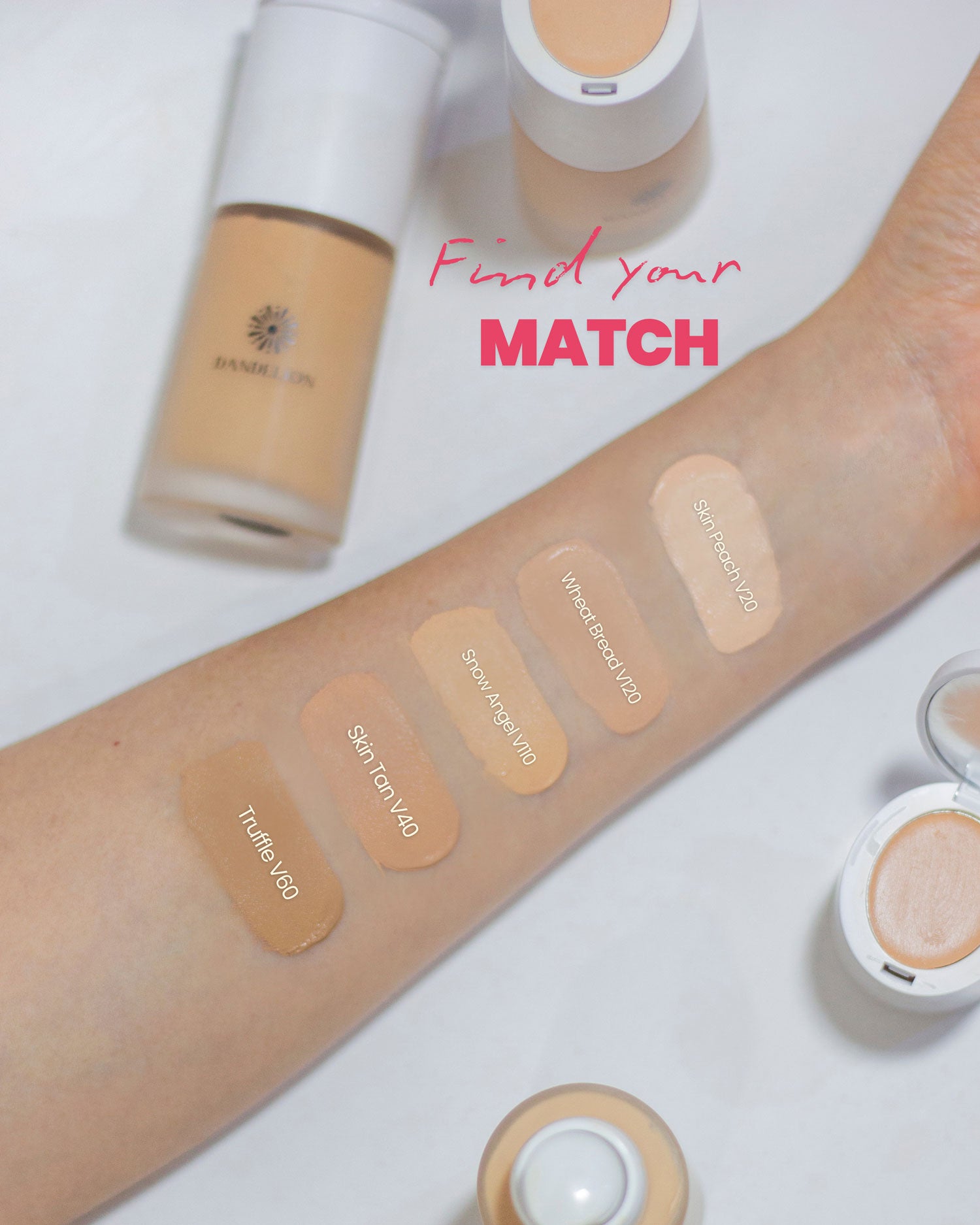 Matt foundation and concealer