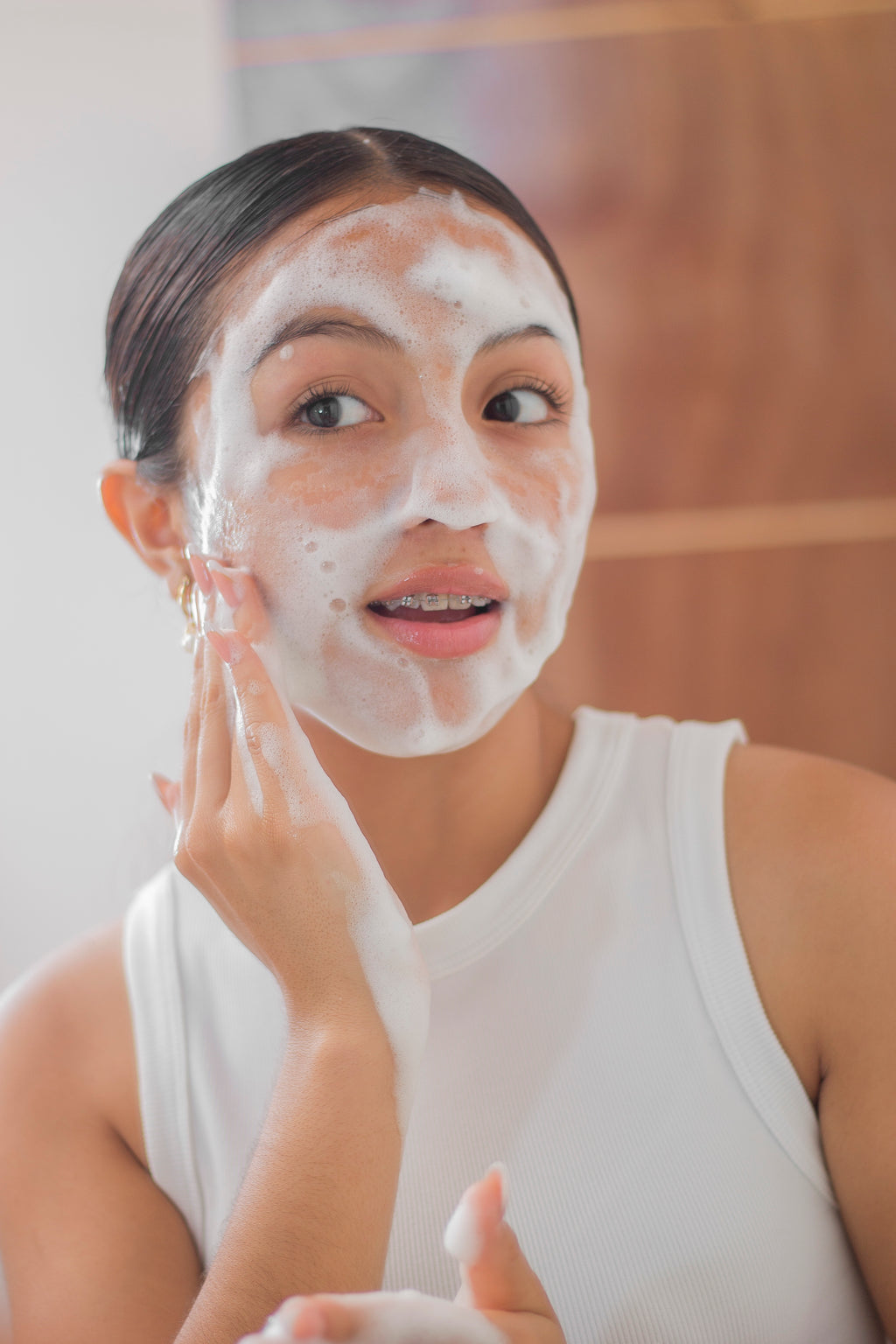 Green tea face wash