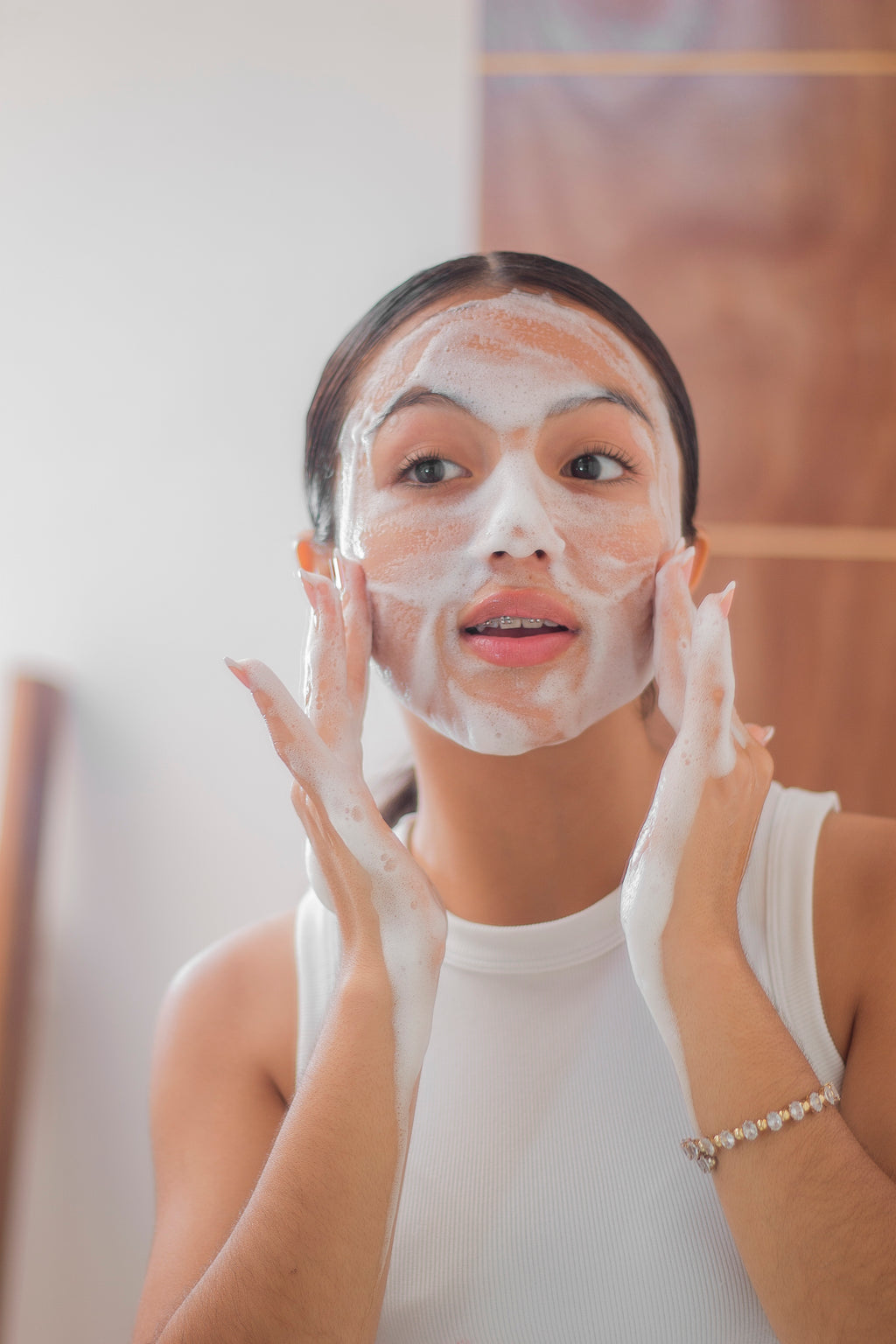 Green tea face wash